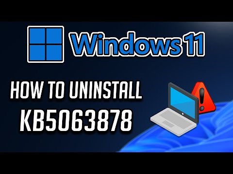 How To Uninstall KB5063878 Update On Windows 11 - Tutorial✅