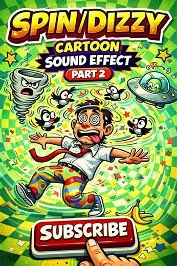 Spin Dizzy Sound Effect Part 2 | Faster Cartoon Spinning Audio