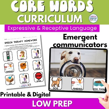 Core Word Curriculum Growing Bundle for AAC and Speech Therapy Lesson Plans