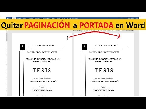 CÓMO QUITAR EL NÚMERO DE PÁGINA A LA PORTADA O A OTRO APARTADO EN WORD PASO A PASO | MUESTRO EJEMPLO