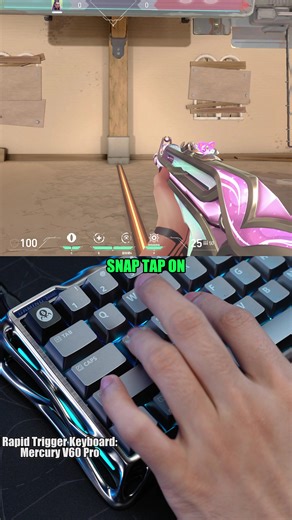 What’s SnapTap? ⚡ See the effect in action — try it now with your Rapid Trigger keyboard! ⌨️🔥 . . #gravastar #mercuryv60pro #magnetickeyboard #ufoswitch #gamingkeyboard #valorant #rapidtrigger