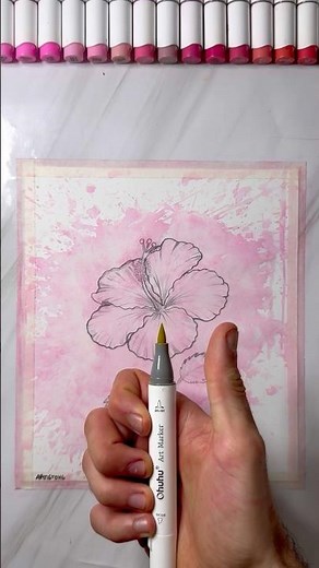 Stained Art & Realistic Hibiscus Drawing! ✍️✨🌺 Which Flower should I Draw Next?! 🤔 #shortsart