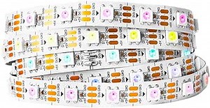 BTF-LIGHTING WS2812B IC RGB 5050SMD Pure Gold Individual Addressable LED Strip 3.28FT 60LED 60Pixel/m Flexible Full Color IP30 DC5V for DIY Chasing Color Project(No Adapter or Controller)