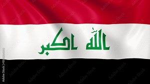 iraq flag waving in the wind with high quality texture in 4K National Flag of Iraq iraqi