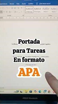 Portada en formato APA 7 - Actualizado #tesis
