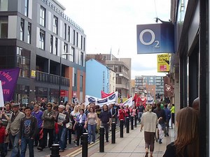 Devonshire Quarter and Division Street in Sheffield, England