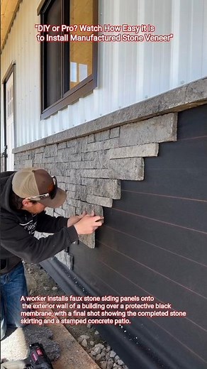 "DIY or Pro? Watch How Easy it is to Install Manufactured Stone Veneer"#FauxStoneSiding#Exterior