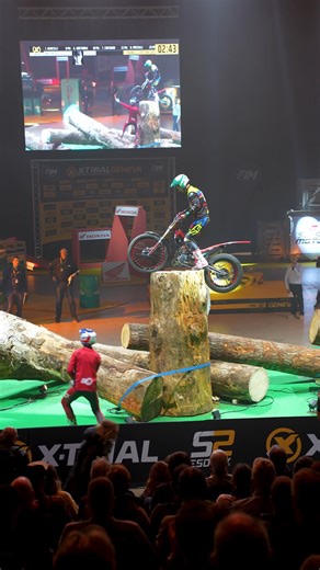 Local rider 🇨🇭 in Geneva #xtrial #trialindoor #motorcycle #motorsport #motorbike #moto #trial | X-Trial FIM World Championship