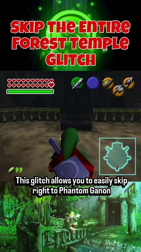 28K views · 4.5K reactions | Did you know about this glitch that lets you skip right to the boss of the Forest Temple? Very easy glitch to do and is extremely helpful  | RupeeCollector64 | Facebook