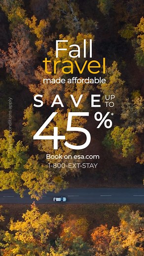 Save up to 45% on your fall adventure. Enjoy spacious suites, on-site guest laundry, fully-equipped kitchens, free breakfast (at participating locations) and free wi-fi at 700 Extended Stay America hotels. | Extended Stay America