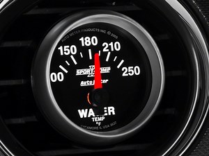 Auto Meter Mustang Sport-Comp II Series 2-1/16-Inch Water Temperature Gauge; 100-250 Fahrenheit 3637 (Universal; Some Adaptation May Be Required) - Free Shipping