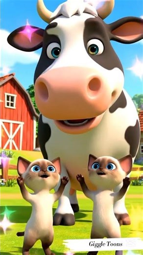 Mini Cats Farming Fun with a Giant Cow🐄🐱