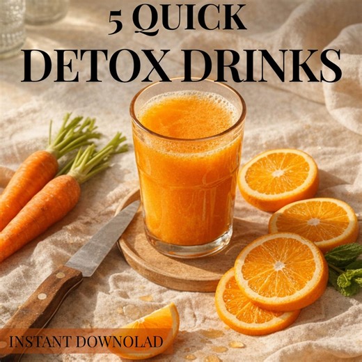 5 Quick Detox Drink Recipes | Easy Healthy Juice Cleanse (digital Download) - Etsy
