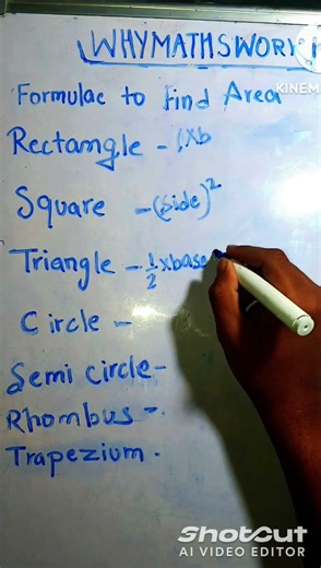 mathematical formula to finding area # curious maths learner