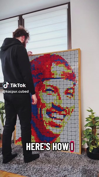 Creating Portraits with Rubik's Cubes: A Unique Art