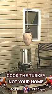 And now, your annual warning from the U.S. Consumer Product Safety Commission ahead of Thanksgiving: 'Cook the turkey, not your home.' The commission, which issues recalls, safety alerts, and more, compiled videos of some worst-case scenarios for families that don't follow certain safety precautions when choosing to fry their turkeys. 'What you have in this here government safety video is an example of everything being done wrong,' USCPSC posted on X, formerly known as Twitter. 'Bird is huge and