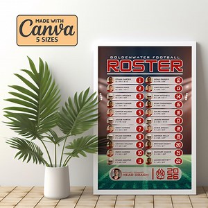Editable Basketball Player Team Roster, Printable Travel Any Sport Team Roster With Photo, Custom Team Mascot Allstars Line up List Template - Etsy Canada