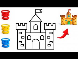 Drawing a Magical Castle 🏰 | Magic Pen Drawing & Coloring for Kids #4