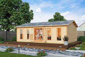 Chalet en bois "Hansa D" 38m² | 70mm - Studio de jardin