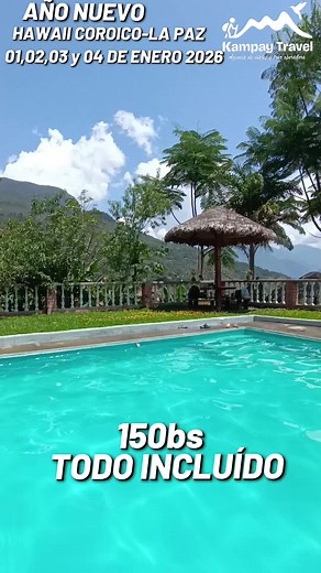 ✨🌴 AÑO NUEVO EN HAWAII COROICO – FULL DAY DESDE LA PAZ 🌴✨ Despide el año y empieza el Año Nuevo en el paraíso 🥥🌞 Viaja a Hawaii Coroico, disfruta de piscinas naturales, clima tropical, paisajes increíbles y la mejor vibra para comenzar el año 🍹🌿 🚐 Salida desde La Paz 🏖️ Full day 📸 Ideal para fotos, relax y diversión 🎉 ¡Recibe el Año Nuevo diferente, rodeado de naturaleza! 📲 Reserva ya y asegura tu cupo ✨ Año Nuevo se vive mejor viajando ✨ #AñoNuevo #HawaiiCoroico #FullDay #DesdeLaPaz 