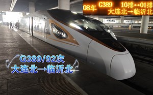 『中国铁路』北京局CR400BF-G-5163担当G389\u002F92次列车（大连北→临沂北）出大连北站