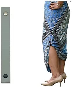 Wide Magnetic Clothing Clip for Dress, Skirt, Shirt, 1 Single Clip, by Nani Shirt Clips (Gray)