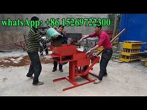 QMR2-40 small manual clay interlocking bricks machine price for soil bricks, pavers