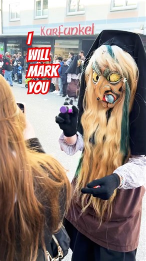 Witch Marking People Fasnacht Fasching Umzug Karneval Parade #fasnacht #fasching #umzug #karneval