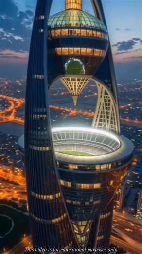 Why Is the World Shocked by Saudi’s Sky Stadium?#facts #trending #ytshorts