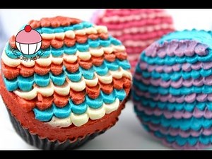Ruffled Layer Frosting Technique for Cakes and Cupcakes - A Cupcake Addiction How To Tutorial