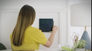 Boogie Board VersaTiles Memo Board for Home and Office, Whiteboard Alternative with 8.25x8.25” LCD Memo Board, Instant Erase, VersaPencil Stylus (Red)