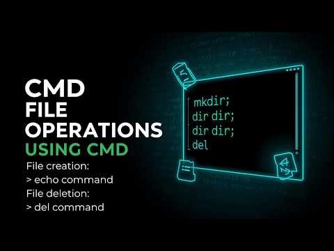 CMD File & Folder Operations (mkdir, cd, dir,, del) – Windows Command Prompt Tutorial