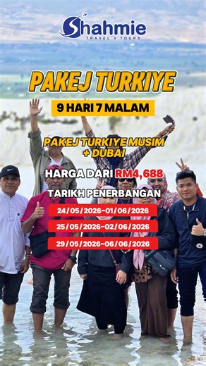 🇹🇷 𝐓𝐔𝐑𝐊𝐈𝐘𝐄 𝐃𝐄𝐒𝐓𝐈𝐍𝐀𝐒𝐈 𝐓𝐄𝐑𝐁𝐀𝐈𝐊 𝐔𝐍𝐓𝐔𝐊 𝐀𝐍𝐃𝐀 𝐌𝐄𝐋𝐀𝐍𝐂𝐎𝐍𝐆! https://turkiyeshamietravel.wasap.my/ Tahukah anda Turkiye khususnya Istanbul memenangi anugerah 'Most Desirable City' oleh pelancong Eropah yang bertandang ke sana. Bayangkan satu negara yang menghimpunkan sejarah ribuan tahun, keindahan alam semula jadi, makanan terbaik dunia, dan budaya Islam yang kaya itulah Turkiye! Pakej Turkiye bersama Shahmie Travel selama 9 hari 7 malam akan membawa anda ke spo