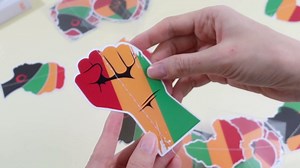 Spakon 8 Pcs Black History Month Hanging Decoration Juneteenth Day Hanging Banner African American Red Yellow Black and Green Paper Cutouts for 1865 Freedom Day June 19th Holiday Party Supplies