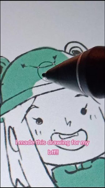 Chibi Cute Frog Drawing for My BFF