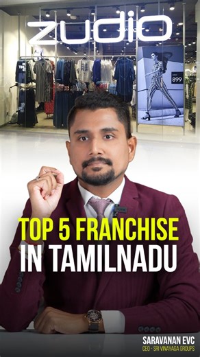 Saravanan evc on Instagram: "Entrepreneur listing the top 5 franchise inTamilnadu ✨️ . . . [ business, investment, startup, Money, franchise ]"