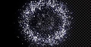 Particles Shockwave Explosion White 4K Alpha