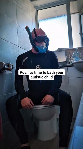 2.3M views · 54K reactions | Everyone gets a bath when it's time to bath your autistic child, and the bathroom gets a clean as well #autismfamily #autismawareness #autismparent #autismsupport | The Spectrum And Me | Facebook