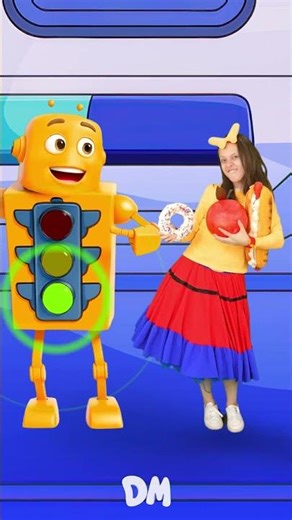 Baby Learns Sharing Lesson With Traffic Light 💚 #family #kidssongs