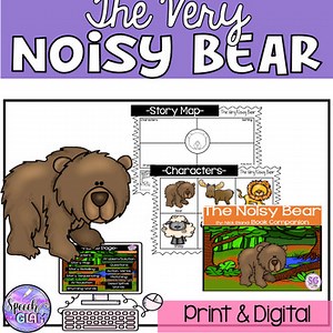 The Very Noisy Bear Book Companion ( Interactive PDF & Boom Cards Link)