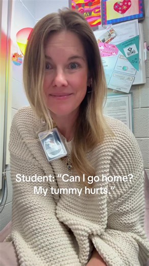 Little bit of this little bit of that. Smelling an alcohol pad can sometimes calm down nausea via “olfactory distraction”(Thanks Dr.Google for the logistics). Peppermint is also a good “trick” to try before sending home! #schoolnurse #nurse #school #kid #tum