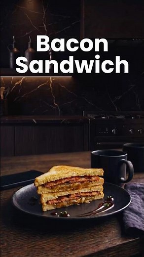 Bacon Sandwich Recipe #food #recipe #shorts