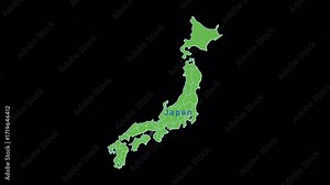 Exploring Japan: A Dynamic Animated Map of Prefectures Stock Video
