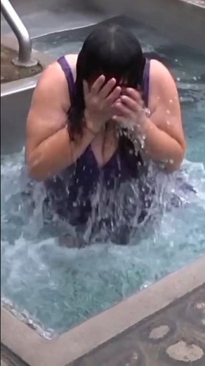 ICE BATH/BAPTISM/GIRLS BATHING In ICE HOLE⚡/ NEW part 246/EPIPHANY BATHING/#shorts /WINTER SWIM