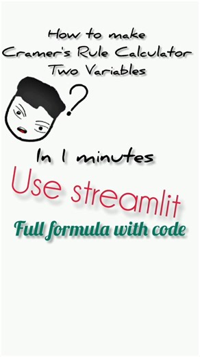 How to make Cramer's Rule Calculator #coding #programminglanguage #python #codinglanguages