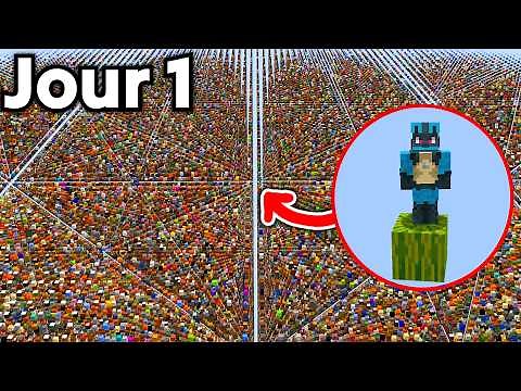 100 Jours Dans 1,000,000 Blocs sur Minecraft..