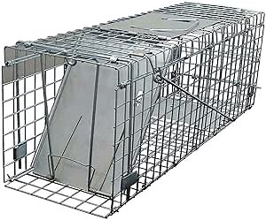 Humane Rat Trap Live Mouse Cage Trap, Animal Trap Cage (Easy to Set Humane Trap for Rabbits, Cats and Similar Sized Animals) - 24 in x 7.48 in x 8.26 in