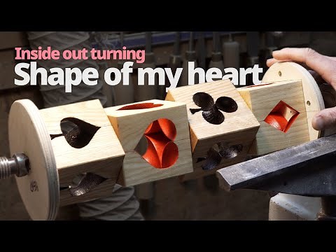 Woodturning- Shape of my heart; inside out turning