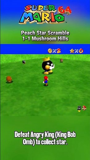 SM64 Peach Star Scramble: 1-1 Mushroom Hills #DefeatKingBobOmb