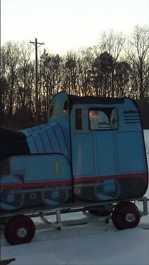 DIY Thomas at sunset in the snow